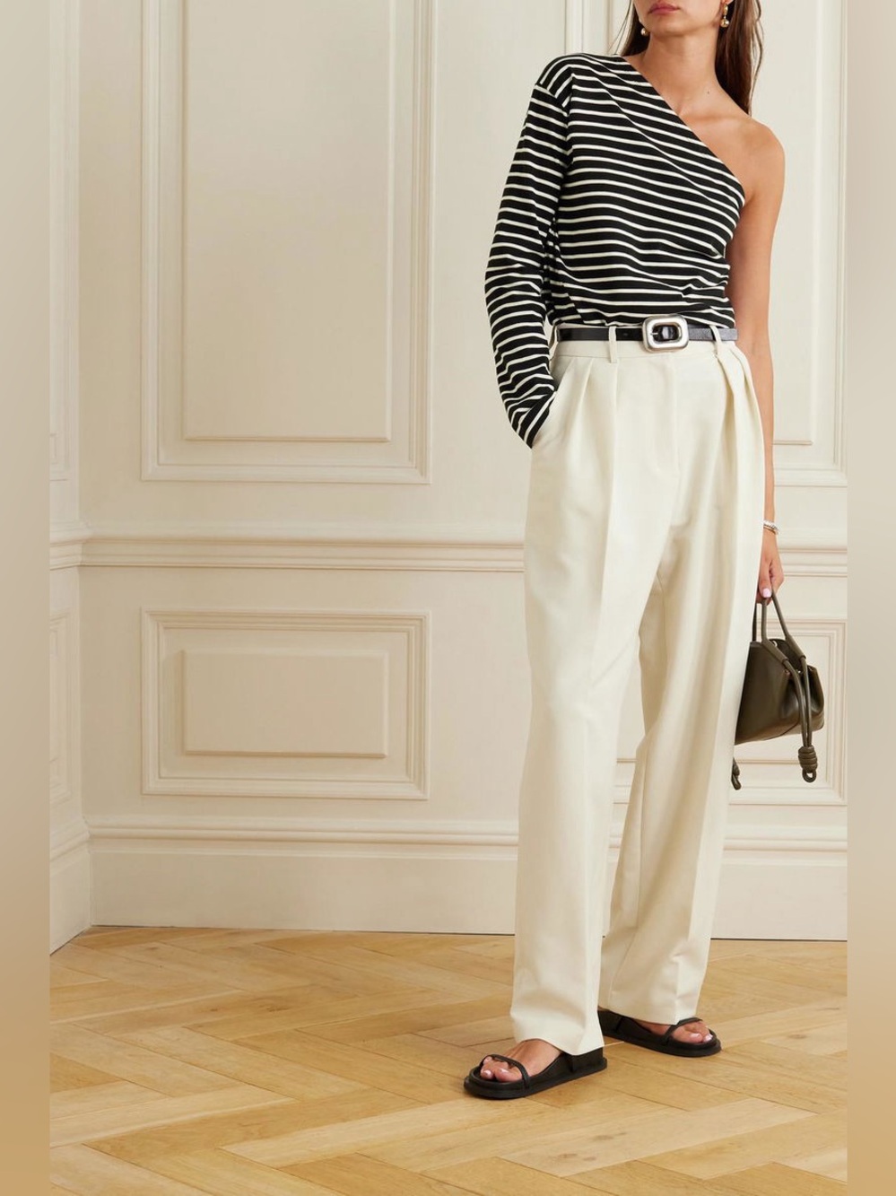 THE FRANKIE SHOP - Jean Cotton One-shoulder Top